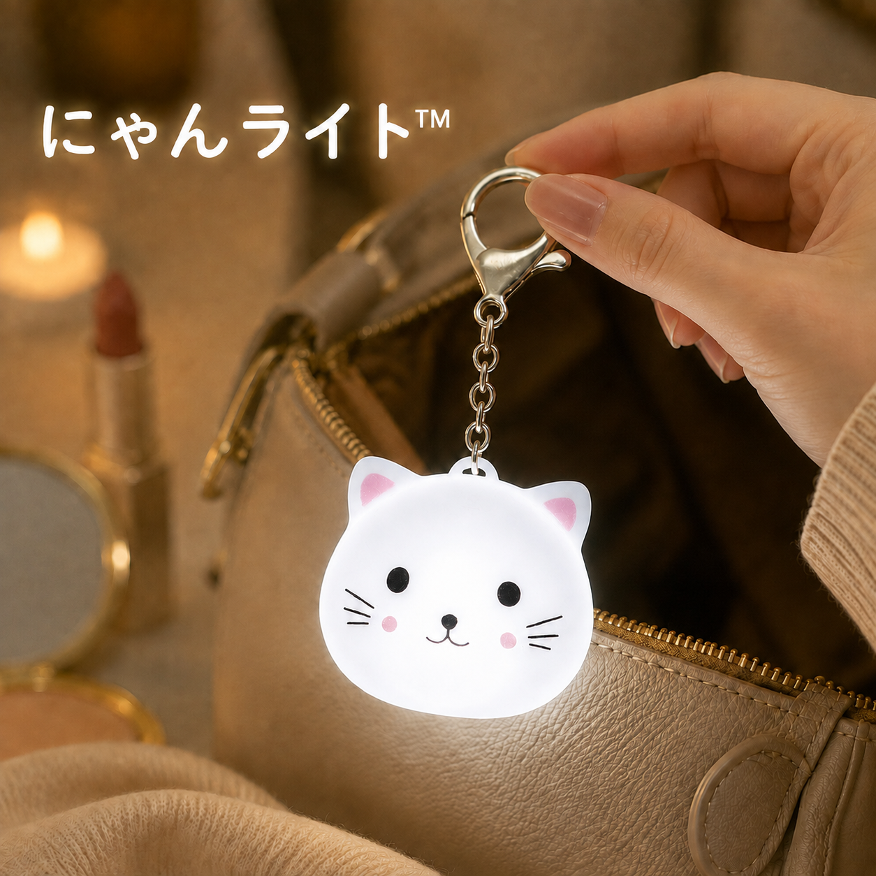 にゃんライト™｜バッグの中を照らすタッチ式ライトチャーム