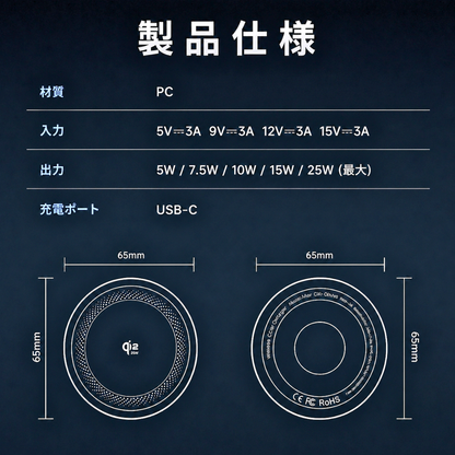 Halo Drive™  冷却ファン搭載 Qi2.2 車載充電器